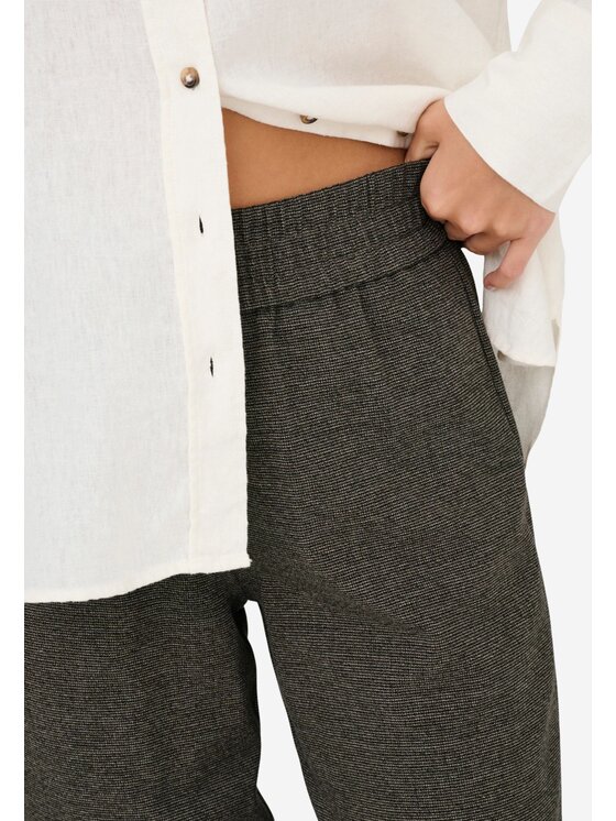 ONLY ONLY Pantaloni Onldell wide pull pant Marrone Regular Fit