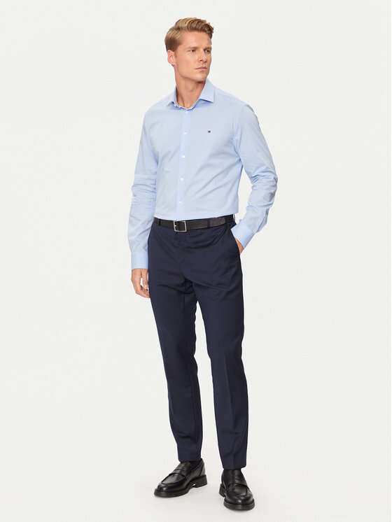 Tommy Hilfiger Tommy Hilfiger Cămașă MW0MW38347 Albastru celest Slim Fit