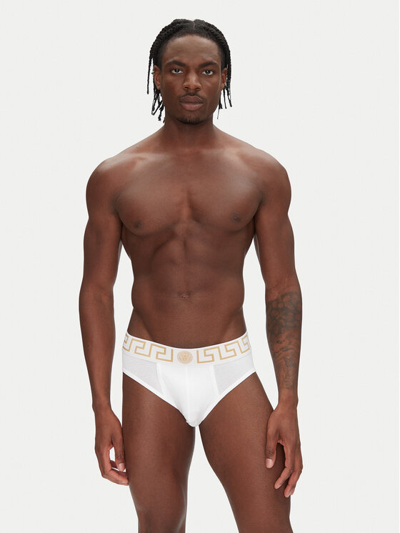 Versace Versace Set di 3 slip AU10327 Bianco