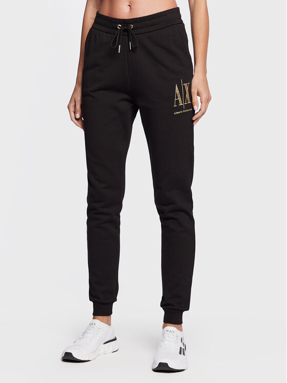 Armani Exchange Armani Exchange Teplákové kalhoty 8NYPMX YJ68Z 1200 Černá Regular Fit