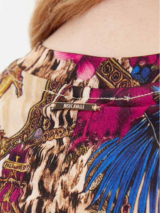 Just Cavalli Just Cavalli Vsakodnevna obleka 79PAO952 JS531 Pisana Slim Fit