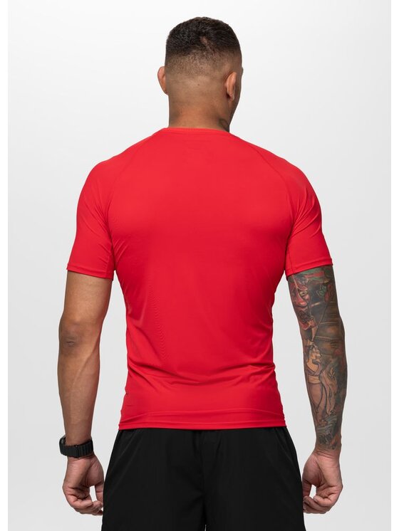 PITBULL PITBULL Koszulka techniczna RUNWAY Czerwony Regular Fit