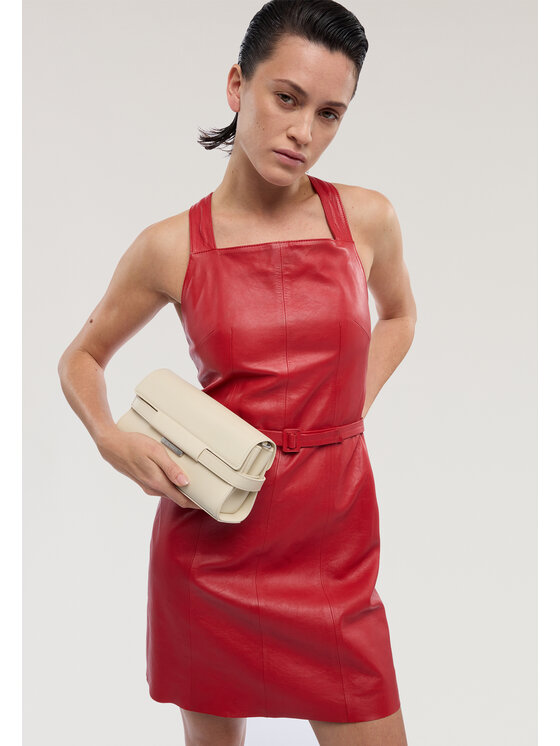 Trussardi Trussardi Vestito di pelle 7876A001827N016 Rosso A-Line Fit