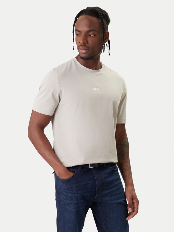 BOSS Tricou Tchup 50473278 Bej Relaxed Fit