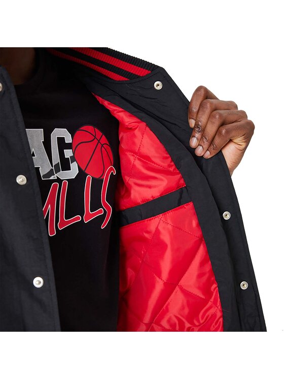 New Era New Era Kurtka bomber NBA Chicago Bulls Script Bomber Jacket Czarny Active Fit