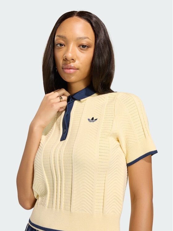 adidas adidas Polo 165447 Żółty Slim Fit