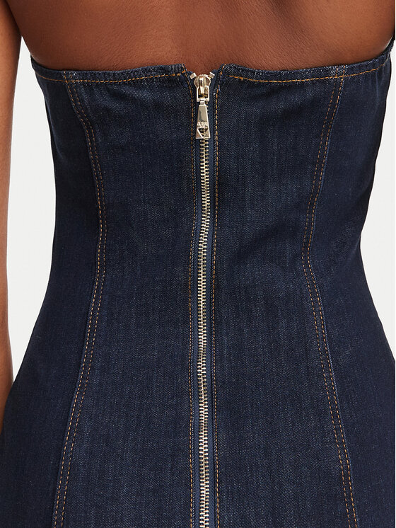 Guess Guess Jeans obleka W6YK07 D1346 Mornarsko modra Slim Fit