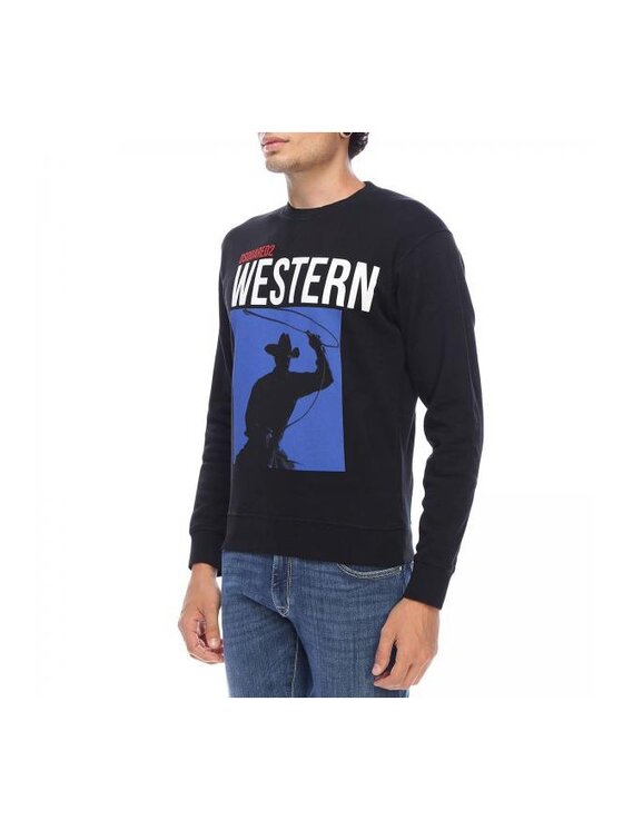 Dsquared2 Dsquared2 Mikina S71GU0254 S25305 WESTERN Černá Regular Fit