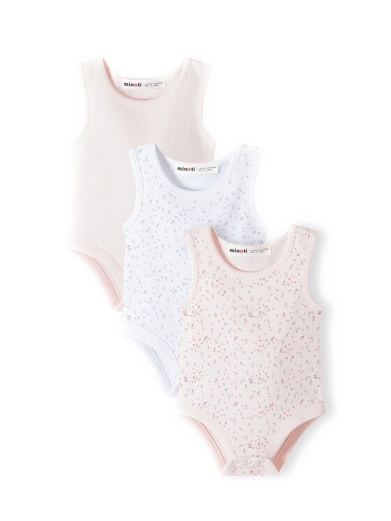 MINOTI MINOTI Komplet 3 par body dziecięcych 14babybasic 3 Różowy Regular Fit