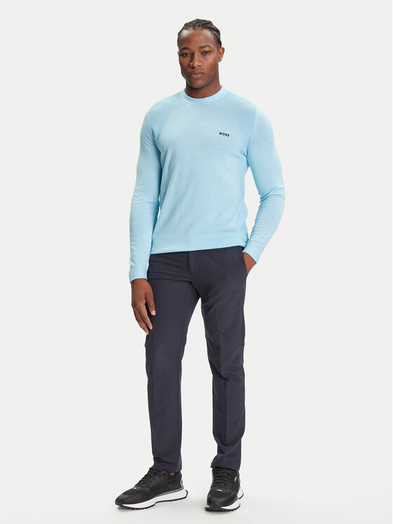 BOSS BOSS Pulover K_Momentum 50541944 Albastru celest Regular Fit