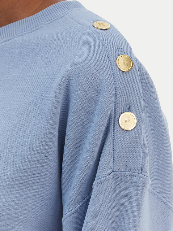 Tommy Hilfiger Tommy Hilfiger Sweatshirt Script WW0WW48783 Blau Relaxed Fit