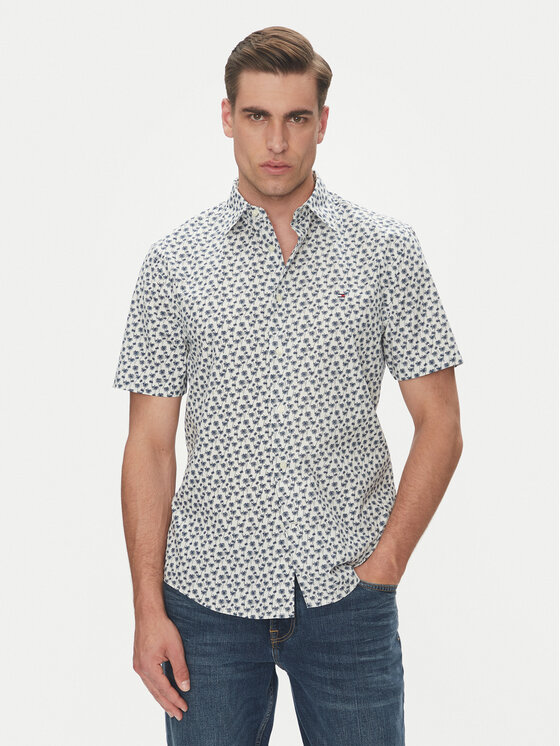 Męska Koszula Tommy Hilfiger, Rozmiar XXL, Beżowa, MW0MW38585