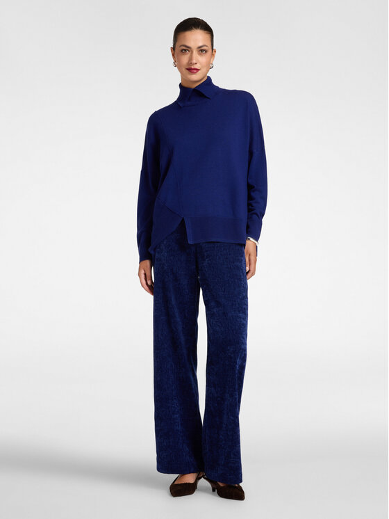 Elena Mirò Elena Mirò Sweter M113Z000880N024 Niebieski Over Fit