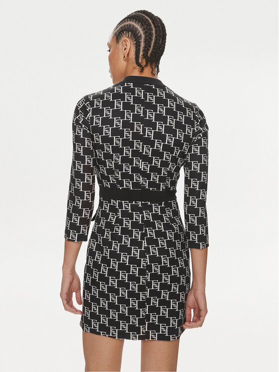 Elisabetta Franchi Elisabetta Franchi Kokteiļkleita AB-533-41E2-V540 Melns Regular Fit