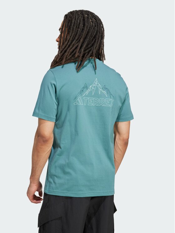 adidas adidas Koszulka techniczna Terrex Graphic Tee Zielony Regular Fit