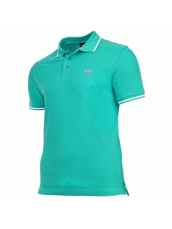 Emporio Armani Emporio Armani Polo 31694 Zielony Comfort Fit