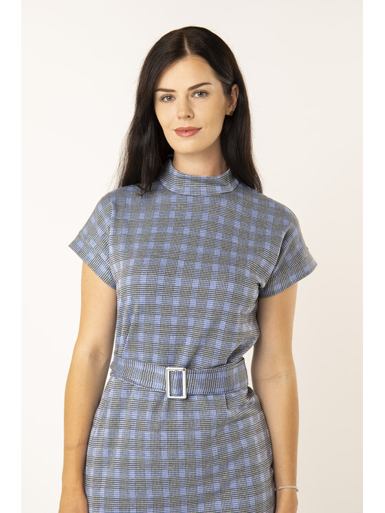 QUIOSQUE QUIOSQUE Každodenné šaty MIXEC DRESS 2 Modrá Regular Fit