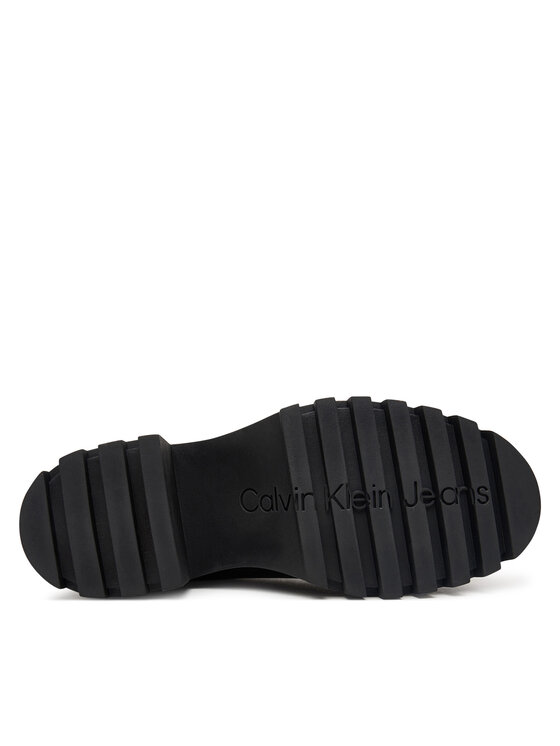 Calvin Klein Calvin Klein Čizme Chunky Heeled Chelsea Lth YW0YW01547 Tamno smeđa