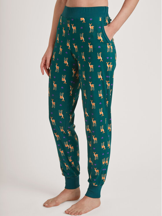 Calida Calida Dámske nohavice 29557 Zelená Regular Fit