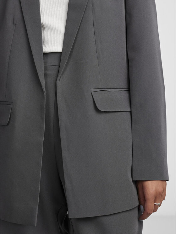 Pieces Pieces Marynarka Bossy 17114792 Szary Oversize