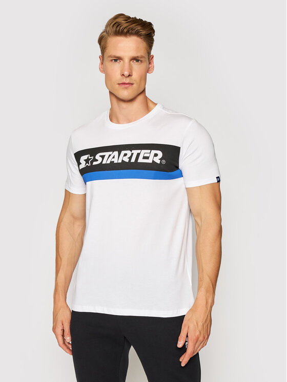 Starter T-Shirt SMG-013-BD Biały Regular Fit