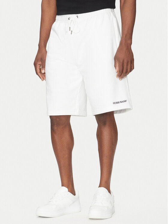 Guess Jeans Guess Jeans Pantaloncini sportivi M5GD49 KCPR1 Bianco Regular Fit