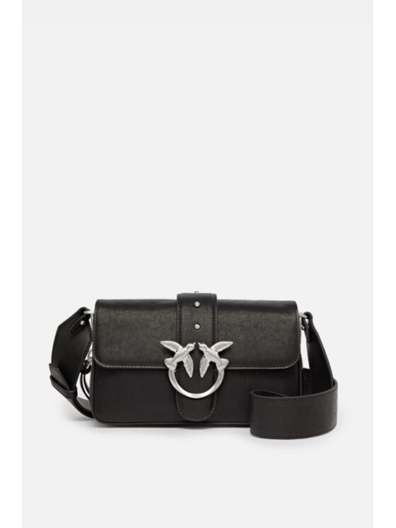 PINKO PINKO Дамска чанта Love One Slouchy Zip Mini Черен