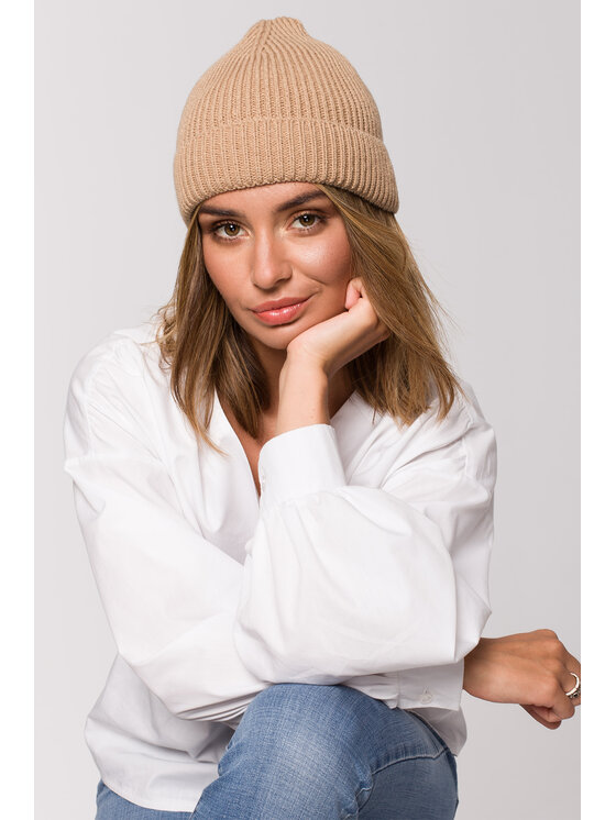 BeWear BeWear Sweter BK079 Brązowy Modern Fit