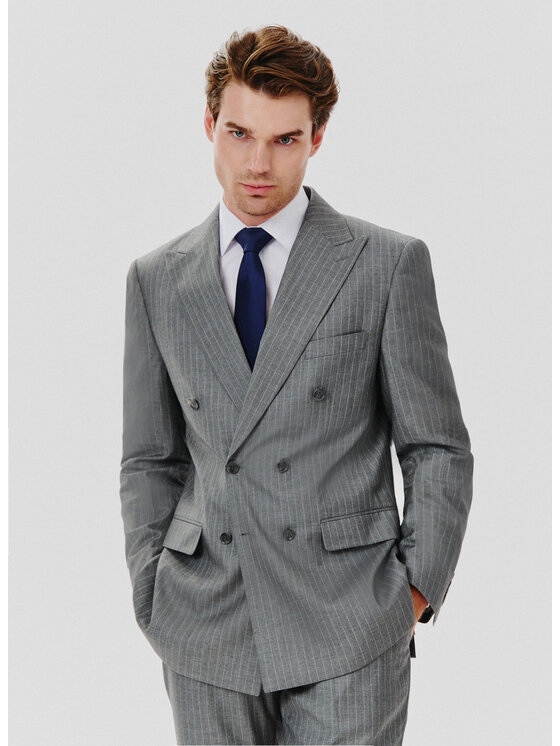 Pako Lorente Pako Lorente Garnitur P24WF-4G-004 Szary Slim Fit