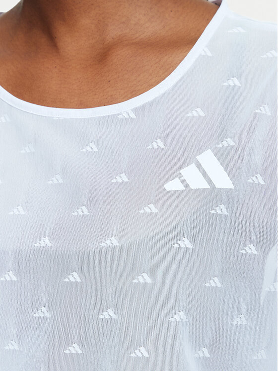 adidas adidas Футболка Strength Essentials Workout Boxy Mesh KT3828 Білий Relaxed Fit
