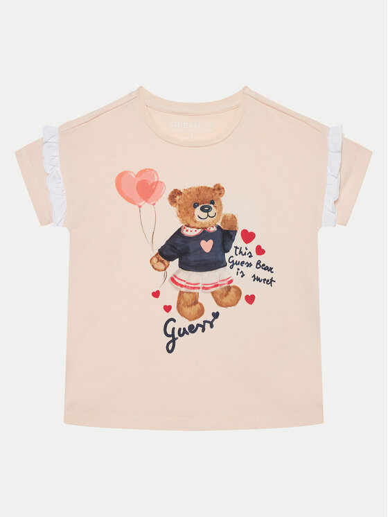 Guess T-Shirt K5RI12 K6YW4 Różowy Regular Fit
