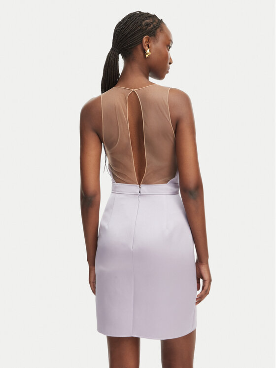 Elisabetta Franchi Elisabetta Franchi Коктейлна рокля TB-001-61E2-V550 Виолетов Regular Fit