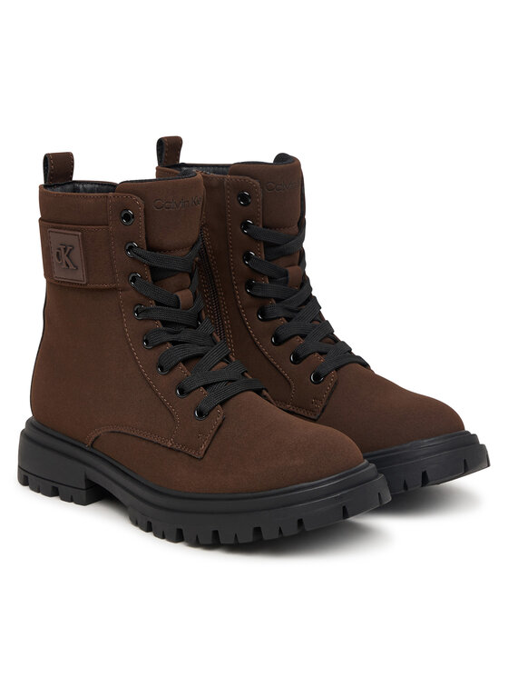 Calvin Klein Calvin Klein Pohodni čevlji Lace-Up Bootie V3A5-83421-0315 Temno rjava