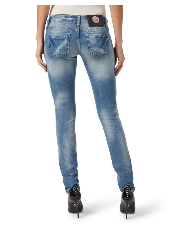 PHILIPP PLEIN PHILIPP PLEIN Džínsy 30794 Modrá Slim Fit
