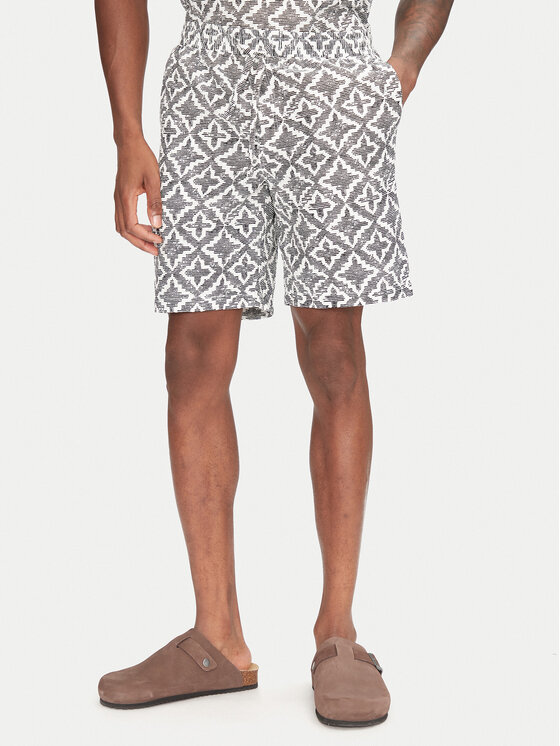 Jack&Jones Jack&Jones Completo camicia e pantaloncini Seersucker 12284648 Grigio Relaxed Fit