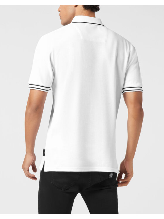 PHILIPP PLEIN PHILIPP PLEIN Polo 26149 Biały Slim Fit