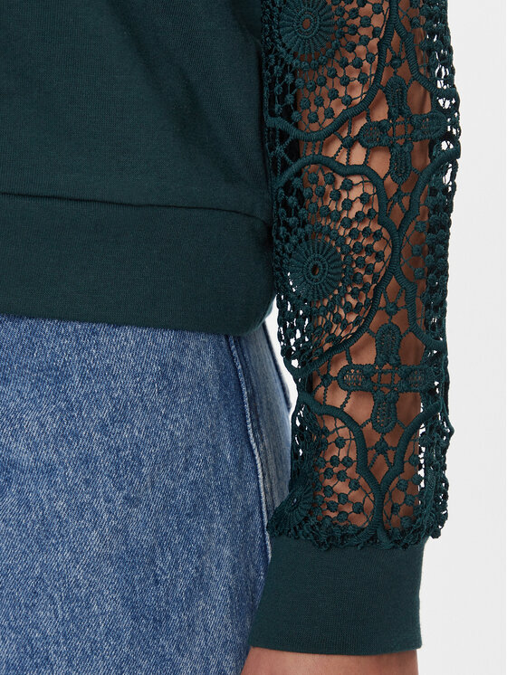 Vila Vila Majica dugih rukava 14089888 Zelena Relaxed Fit