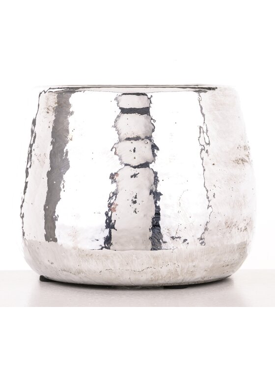 MIAhome MIAhome Osłonka na doniczkę, srebrna 12x15x15 cm KAMIONKA Srebrny