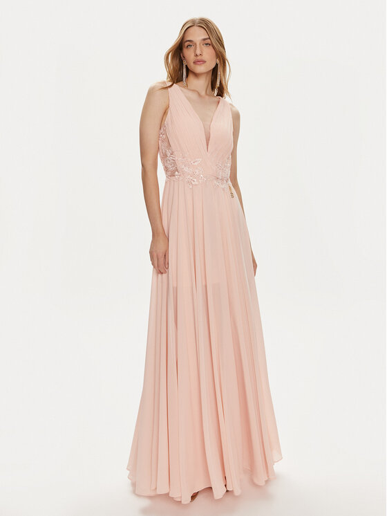 Fracomina Fracomina Večernja haljina FQ24SD3027W41201 Ružičasta Slim Fit