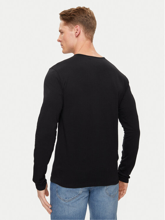 Versace Versace Σετ μακρυμάνικες μπλούζες AU10197 Μαύρο Slim Fit