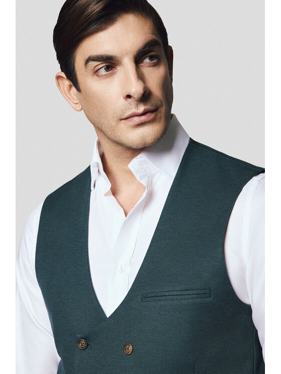 Lancerto Lancerto Kamizelka Sorgono KA131125000002 Zielony Slim Fit