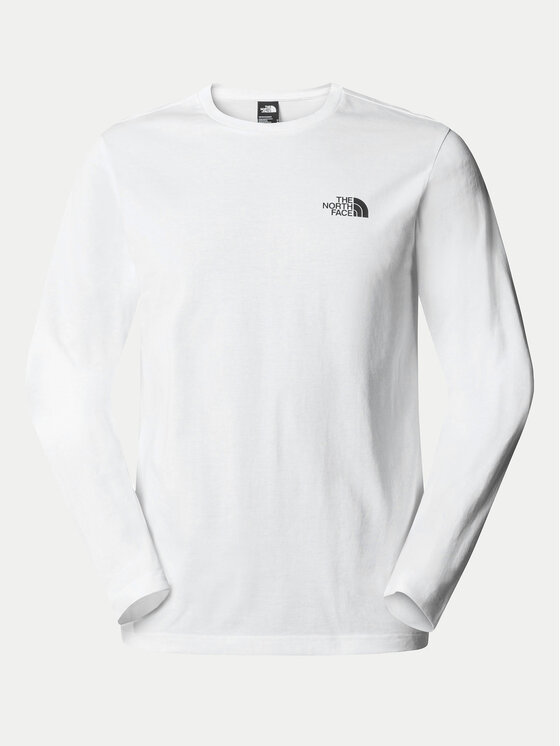 The North Face The North Face Longsleeve Simple Dome NF0A87QN Biały Regular Fit