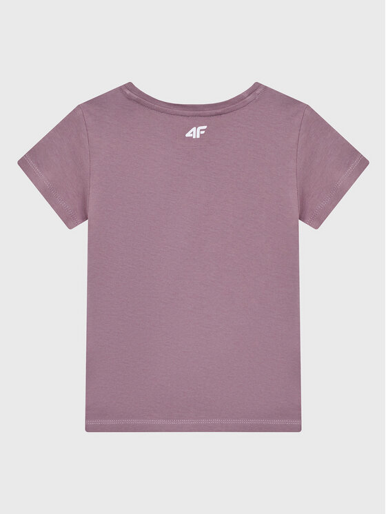 4F 4F T-shirt HJZ22-JTSD002 Ljubičasta Regular Fit