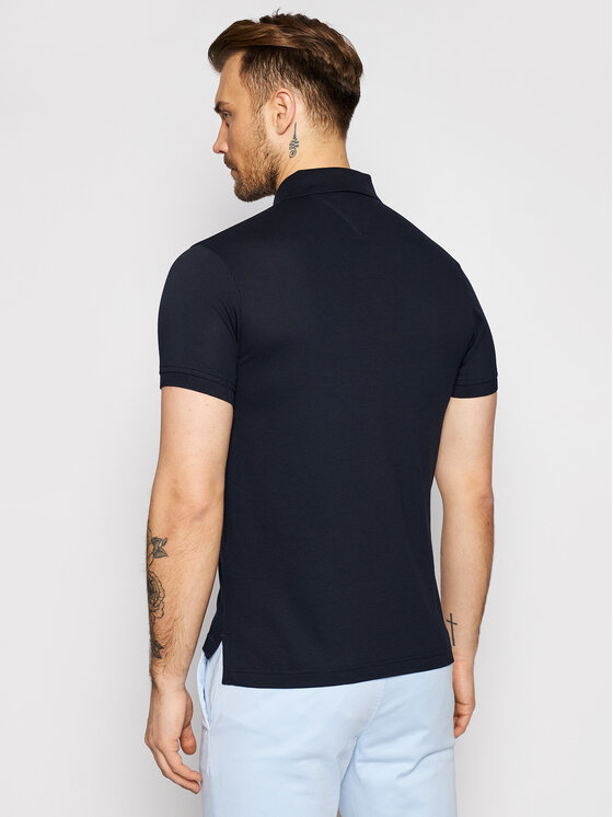 Tommy Hilfiger Tommy Hilfiger Polo särk 1985 MW0MW17771 Tumesinine Slim Fit