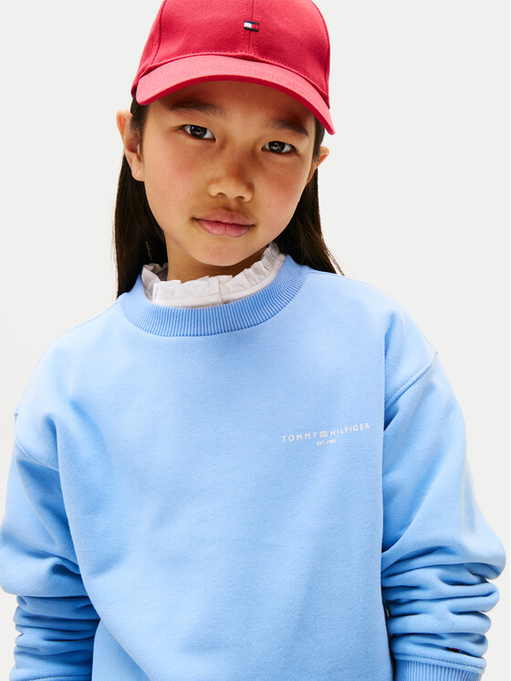 Tommy Hilfiger Tommy Hilfiger Felpa KS0KS00640 Celeste Regular Fit