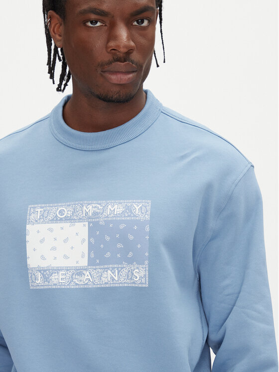 Tommy Jeans Tommy Jeans Pulóver Paisley Flag DM0DM20832 Kék Relaxed Fit