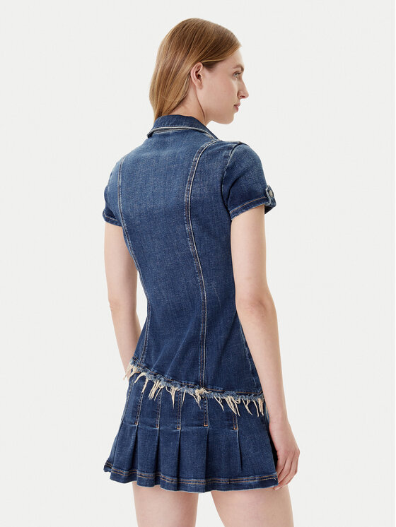 Guess Guess Sukienka jeansowa W5YK71 D4H1D Niebieski Regular Fit