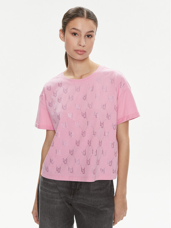 Liu Jo Liu Jo Тишърт Moda M/C MA4326 J5904 Розов Relaxed Fit
