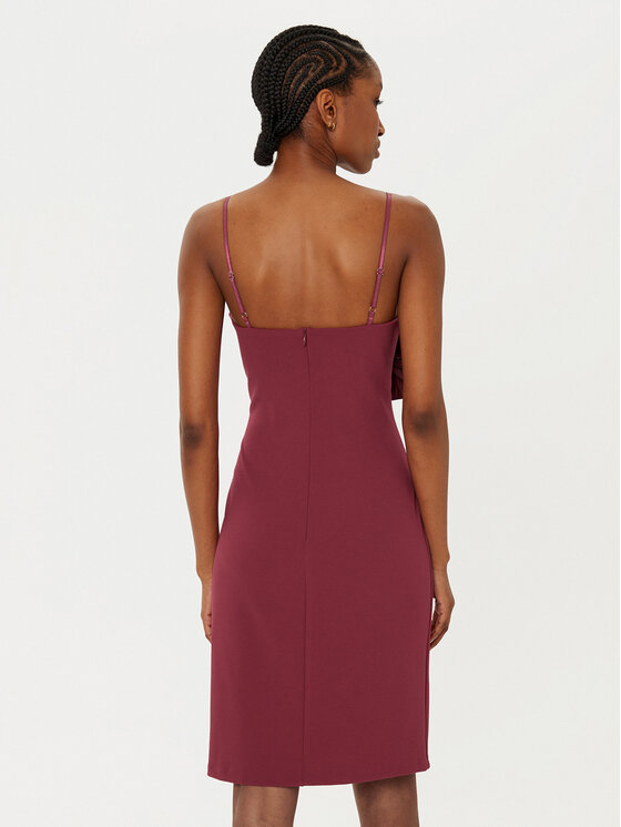 Rinascimento Rinascimento Rochie cocktail CFC0121697003 Vișiniu Regular Fit