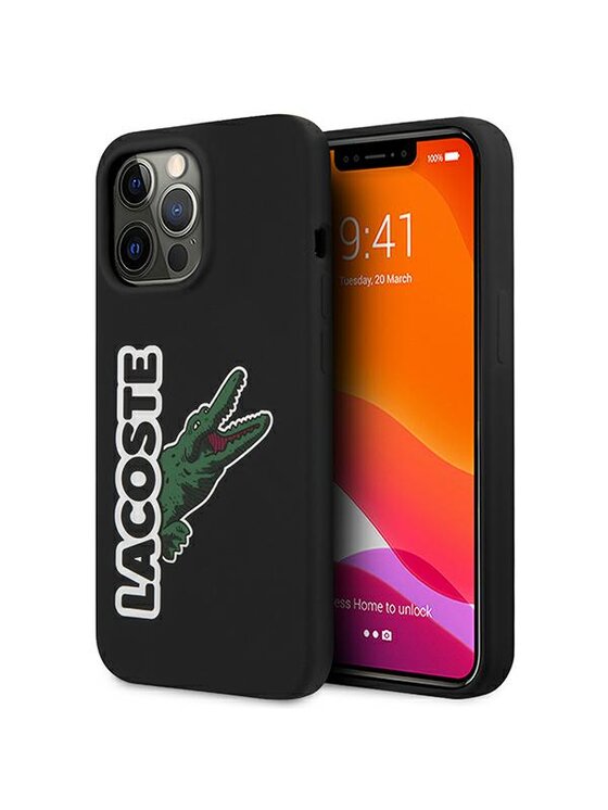Etui na telefon Lacoste, Czarne, iPhone 13 Pro Max